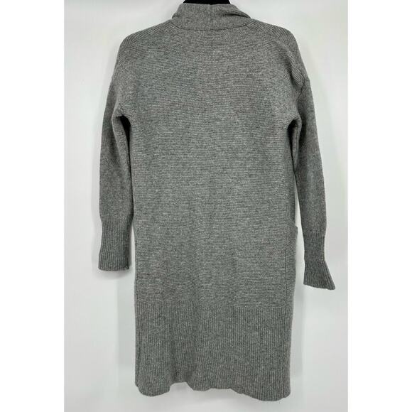 Tahari Pure Luxe Cashmere ribbed Open Cardigan Sweater Size XS charcoal gray - Picture 4 of 5